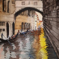 Cityscape watercolor painting titled 'Venice Canal', 11x8 inches, by artist Arunava Ray on Paper
