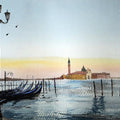 Cityscape watercolor painting titled 'Venice Italy', 8x11 inches, by artist Arunava Ray on Paper