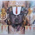 'Venkateswara' religious mixed-media painting by artist Sudhir Meher, 22x30 inch, on paper