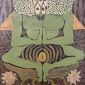 The Victory Over The Inner Demon' contemporary acrylic painting by artist Shyam Koli, 11x9 inch, on paper