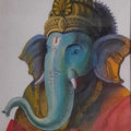 Religious acrylic painting titled 'Vikata', 16x12 inch, by artist Gopal Pardeshi on Handmade Paper