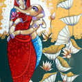 Religious acrylic painting titled 'Vikata', 66x48 inches, by artist Sekhar Roy on Canvas