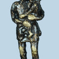 Figurative sculpture titled 'Village Girl And Child', 10x4x3 inches, by artist Kishor Sharma on Bronze
