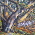 Village In The Morning' landscape watercolor painting by artist Manohar Raja, 12x17 inch, on paper