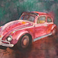 Transportation watercolor painting titled 'Vintage Series 2', 12x15 inches, by artist Kanchan Hande on Paper