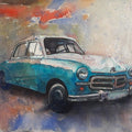 Transportation watercolor painting titled 'Vintage Series 5', 12x15 inches, by artist Kanchan Hande on Paper