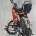 Transportation watercolor painting titled 'Vintage Series 6', 15x12 inches, by artist Kanchan Hande on Paper