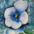 Nature watercolor painting titled 'Violet Flower', 12x9 inches, by artist Vivekanand Viswam on Paper