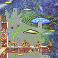 Virgin City' contemporary mixed-media painting by artist Satya Vijay Singh, 35x47 inch, on canvas