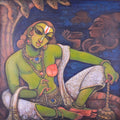 Vishnu Vandan' religious acrylic painting by artist Manisha Srivastava, 36x36 inch, on canvas
