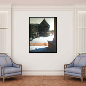 In-situ view of Pravin Pasare's 'Vitthala Temple Hampi 40 (Kopeshwar Temple)' painting in a room