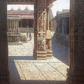 Religious oil painting titled 'Vitthala Temple Hampi 55', 18x15 inches, by artist Pravin Pasare on Canvas
