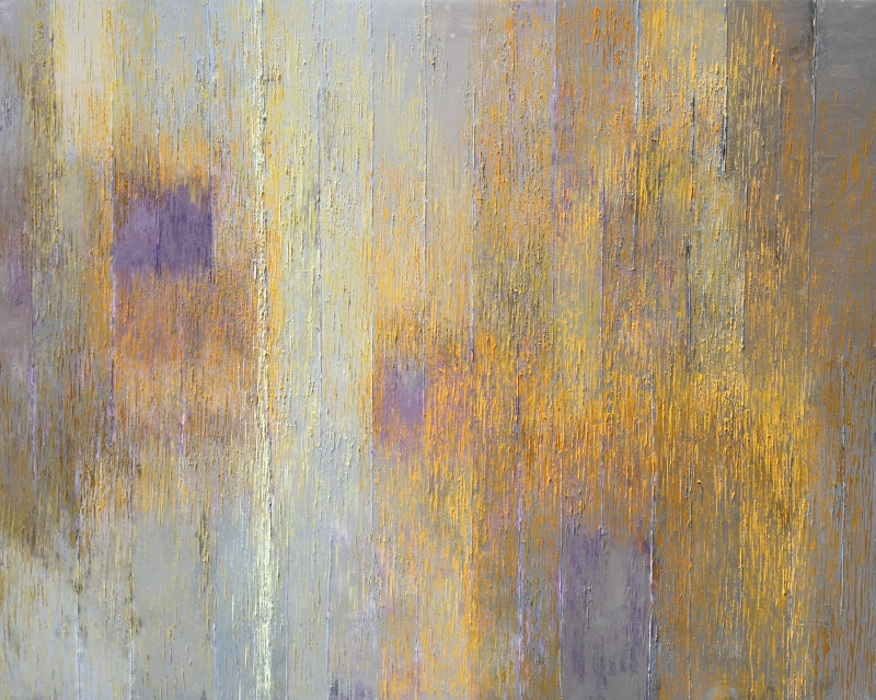 A Walk In The Woods 2' abstract oil painting by artist Gayatri Deshpande, 48x60 inch, on canvas