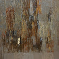 A Walk In The Woods 6' abstract oil painting by artist Gayatri Deshpande, 24x24 inch, on canvas