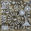 Warli Art 70' figurative warli Traditional Art by artist Sanjay Parhad, 10x10 inch, on cloth
