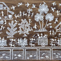 Warli Art 75' figurative warli Traditional Art by artist Sanjay Parhad, 15x20 inch, on cloth