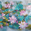 Water Lilies' nature acrylic painting by artist Tamali Das, 20x24 inch, on canvas