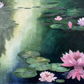 Water Lilies' nature acrylic painting by artist Gargi Kadoo, 14x19 inch, on canvas