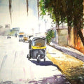 Cityscape watercolor painting titled 'Watercolor 5', 11x14 inches, by artist Chetan Agrawal on Handmade Paper