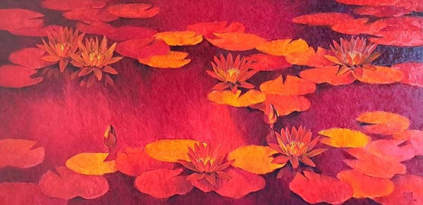Waterlilies painting by Swati Kale