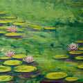 Waterlilies 1' nature acrylic painting by artist Chaitan Bhosale, 36x60 inch, on canvas