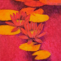 Waterlilies 11' nature oil painting by artist Swati Kale, 18x14 inch, on canvas