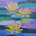 Waterlilies 13' nature oil painting by artist Swati Kale, 18x14 inch, on canvas