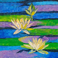 Waterlilies 15' nature oil painting by artist Swati Kale, 18x14 inch, on canvas