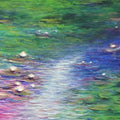 Nature acrylic painting titled 'Waterlilies 2', 36x60 inches, by artist Chaitan Bhosale on Canvas