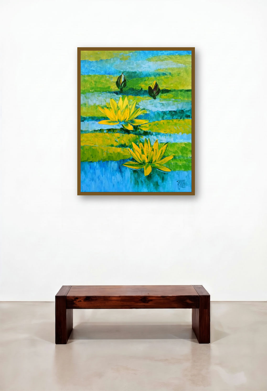 Waterlilies 53 (Golden Serenity)