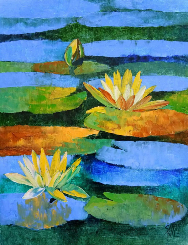 Waterlilies 57 Painting by Swati Kale | ArtZolo.com