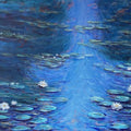 Nature acrylic painting titled 'Waterlilies 6', 48x72 inches, by artist Chaitan Bhosale on Canvas