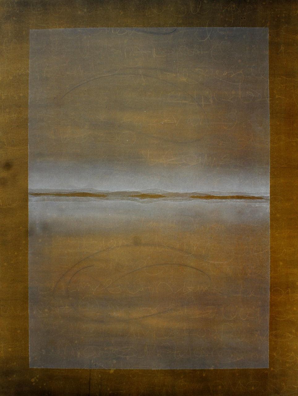 Abstract mixed media painting titled 'We Know Each Other', 48x36 inches, by artist Pradeep Ahirwar on Canvas