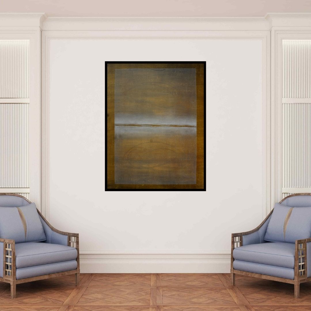 In-situ view of Pradeep Ahirwar's 'We Know Each Other' painting in a room