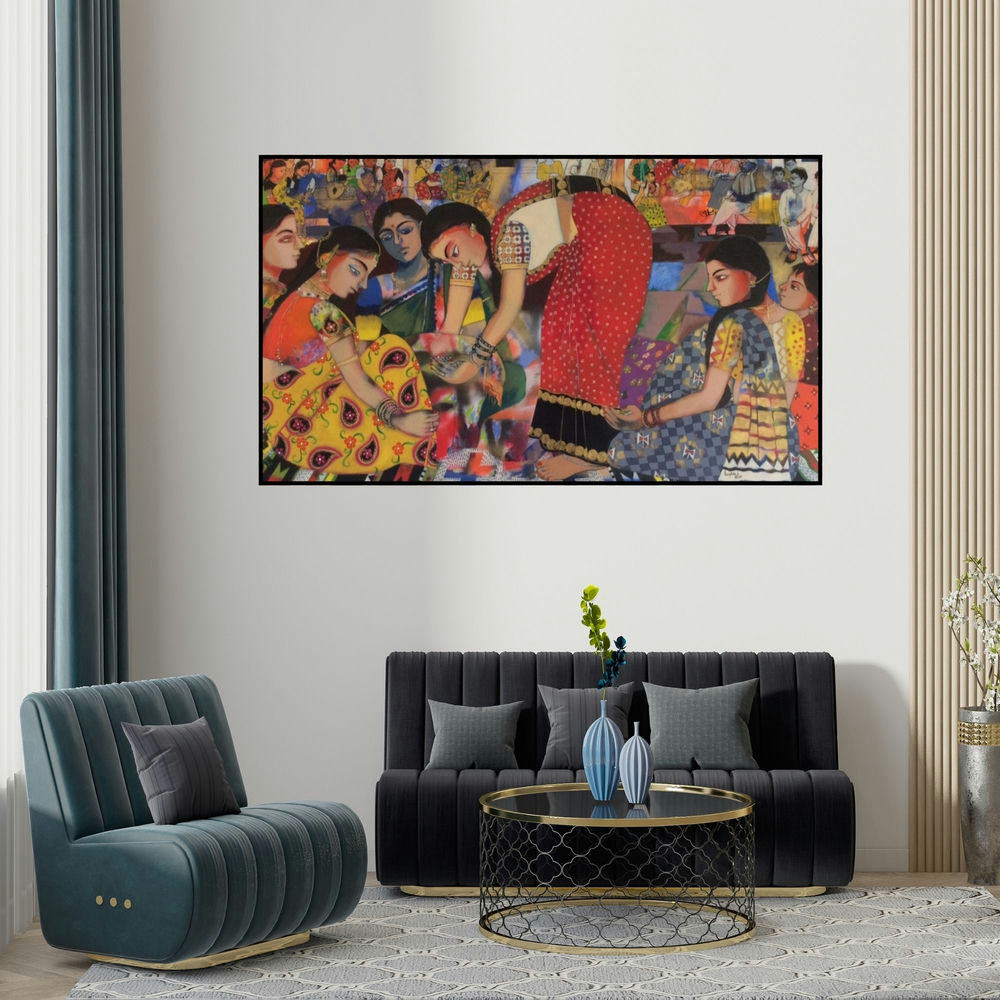 Wedding Rituals by artist Anjani Reddy displayed in a Modern gallery