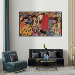Wedding Rituals by artist Anjani Reddy displayed in a Modern gallery