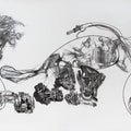 Lifestyle pen drawing titled 'Where There's Smoke There's Fire', 48x28 inches, by artist Akshay Tijare on Canson Paper