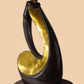 Whispering' figurative Bronze sculpture by artist Subrata Paul, 22x11 inch, on bronze