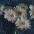 White Daisy' nature oil painting by artist Rohan Daithankar, 10x12 inch, on linen
