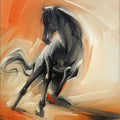 Animals acrylic painting titled 'White Horse 2', 24x18 inches, by artist D Tiroumale on Canvas