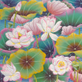 White Lotus' nature mixed-media painting by artist Ramu Das, 36x36 inch, on canvas