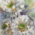 Nature watercolor painting titled 'White lotus 2', 30x22 inches, by artist Puja Kumar on Paper