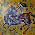 Figurative acrylic painting titled 'Wild Horse', 45x42 inches, by artist Ranjith Raghupathy on Canvas