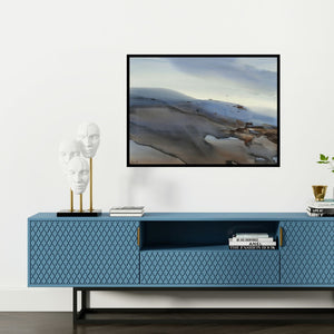 Preview of 'Wild Wild Country North East India 2' Painting by Prashant Prabhu shown on a wall in a furnished room.