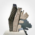 Cityscape sculpture titled 'Window 2', 15x10x4 inches, by artist Yogesh Lokhande on Stone