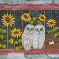 The Window' figurative tempera painting by artist Sudip Das, 36x48 inch, on canvas board