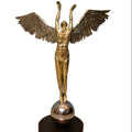The Winged Queen' figurative Brass, German Metal sculpture by artist Pratibha Singh, 23x11 inch, on brass, german metal