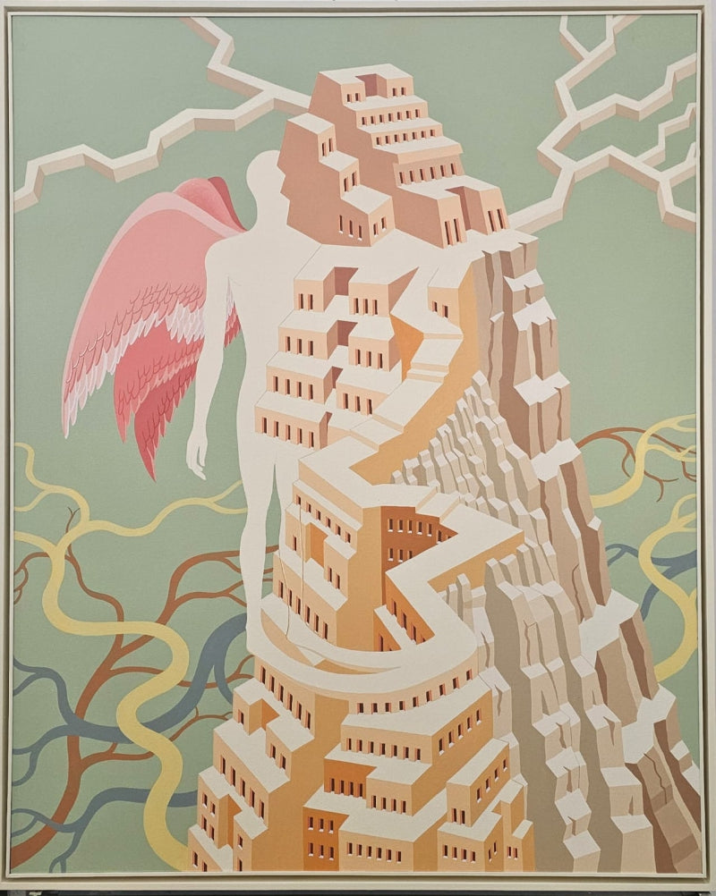 Wings Of Desire' contemporary acrylic painting by artist Gigi Scaria, 60x48 inch, on canvas