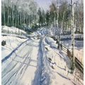 Landscape watercolor painting titled 'Winter Ksfarvez', 10x14 inches, by artist KS Farvez on Paper