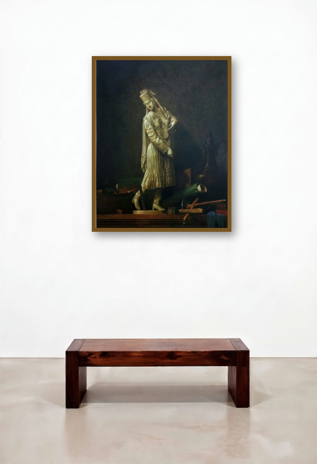 Womanstatue With Chardin (Whispers of Stone)